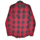 Faded Glory Flannel Shacket Long Sleeve Regular Fit Check Shirt Red