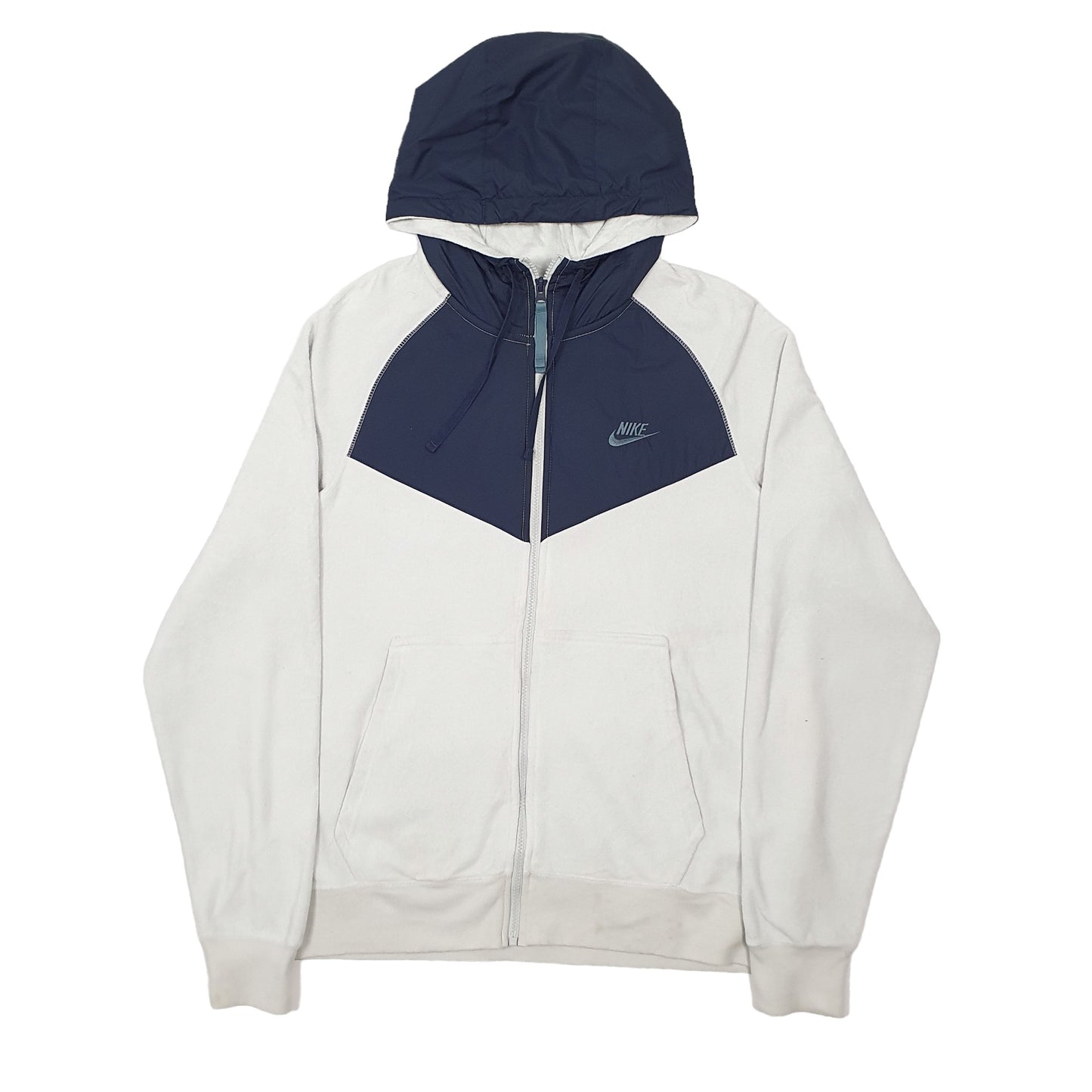 Mens Blue Nike Hoodie Full Zip Jumper