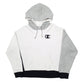 Mens Grey Champion Reverse Weave Spellout Hoodie Jumper