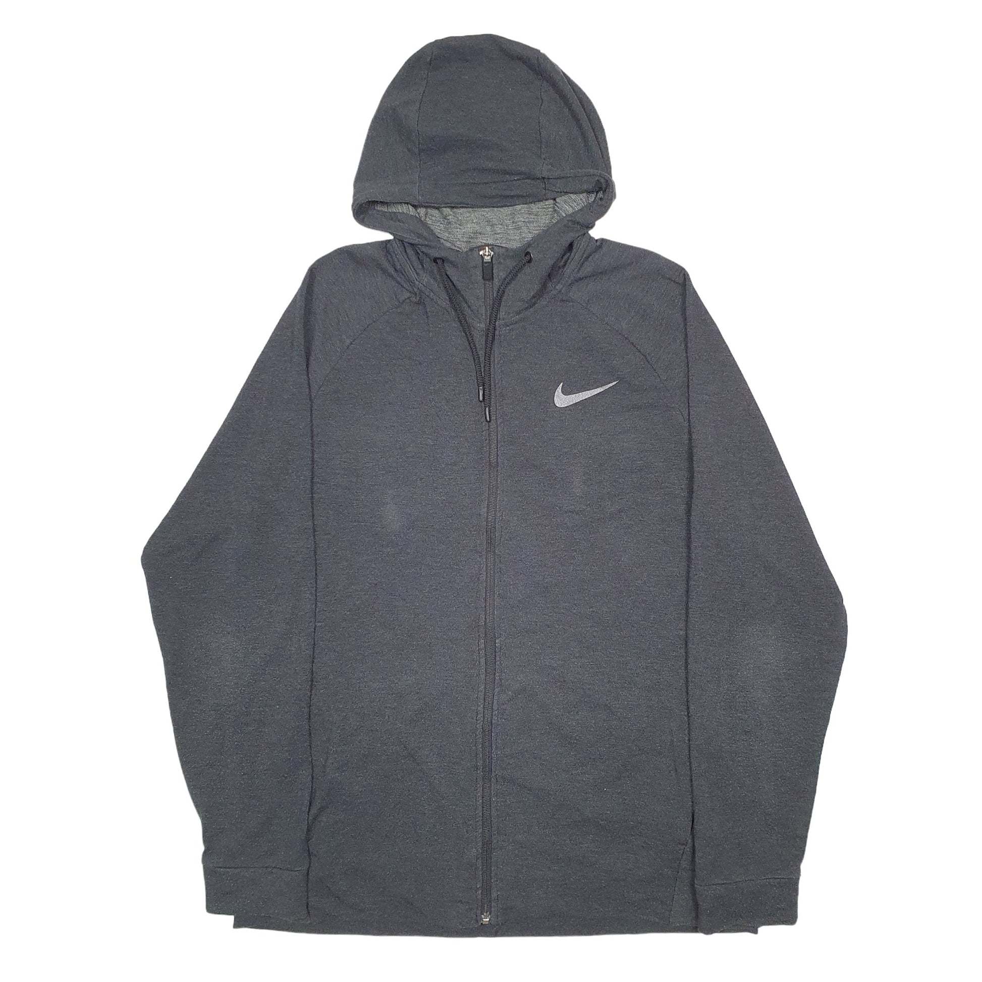 Mens Grey Nike Dri-Fit Hoodie Jumper