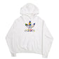 Mens White Adidas Spellout Hoodie Jumper