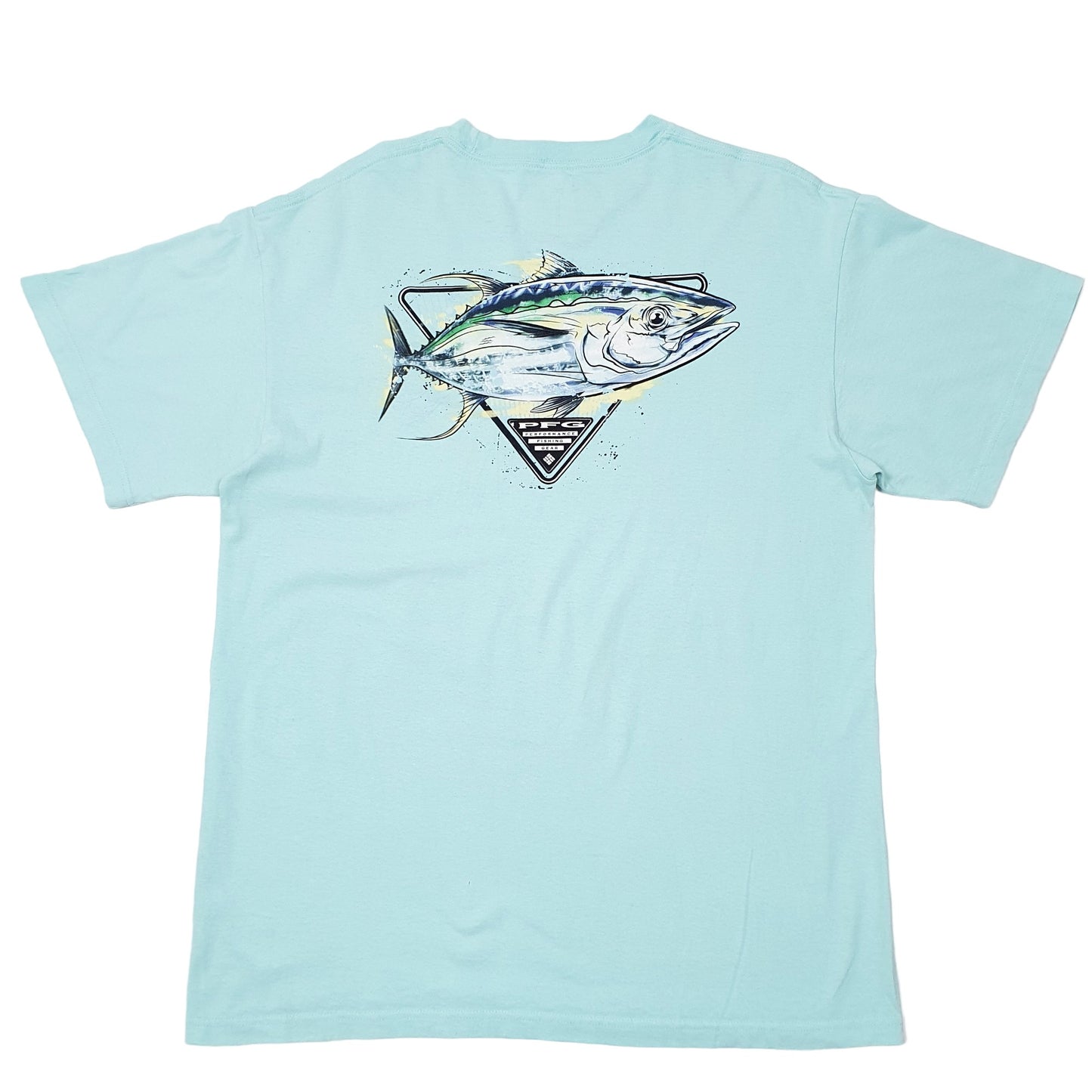 Mens Turquoise Columbia Sportswear Performance Fishing Gear PFG Short Sleeve T Shirt