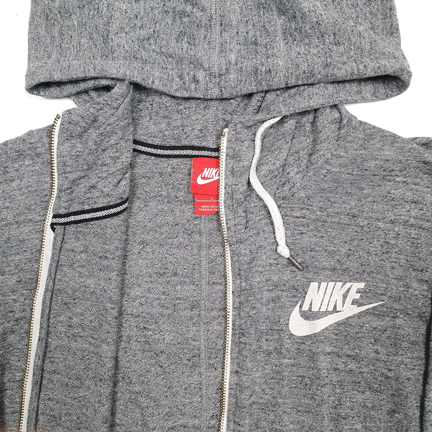 Womens Grey Nike Hoodie Full Zip Jumper