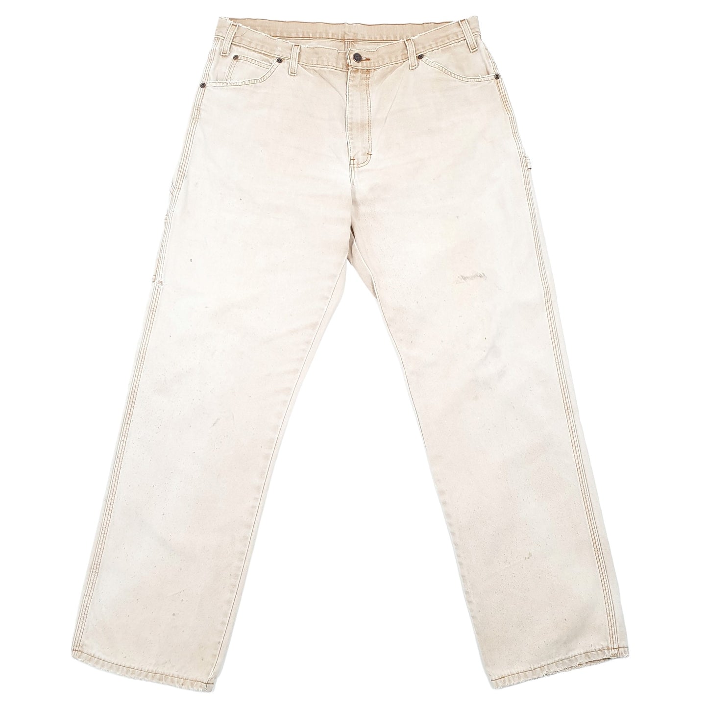 Mens Dickies Beige Carpenter Trousers W38 L33 Beige