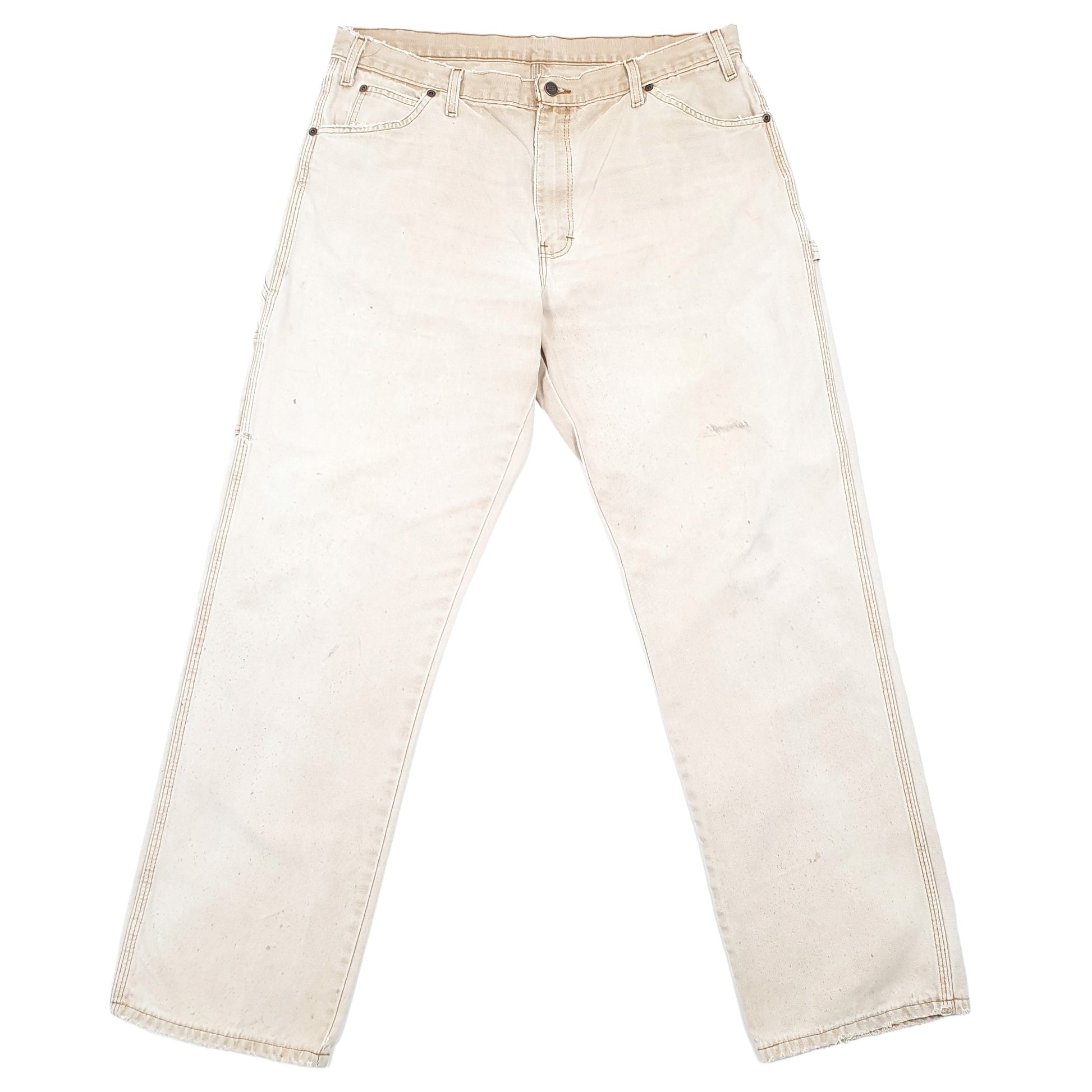 Mens Dickies Beige Carpenter Trousers W38 L33 Beige