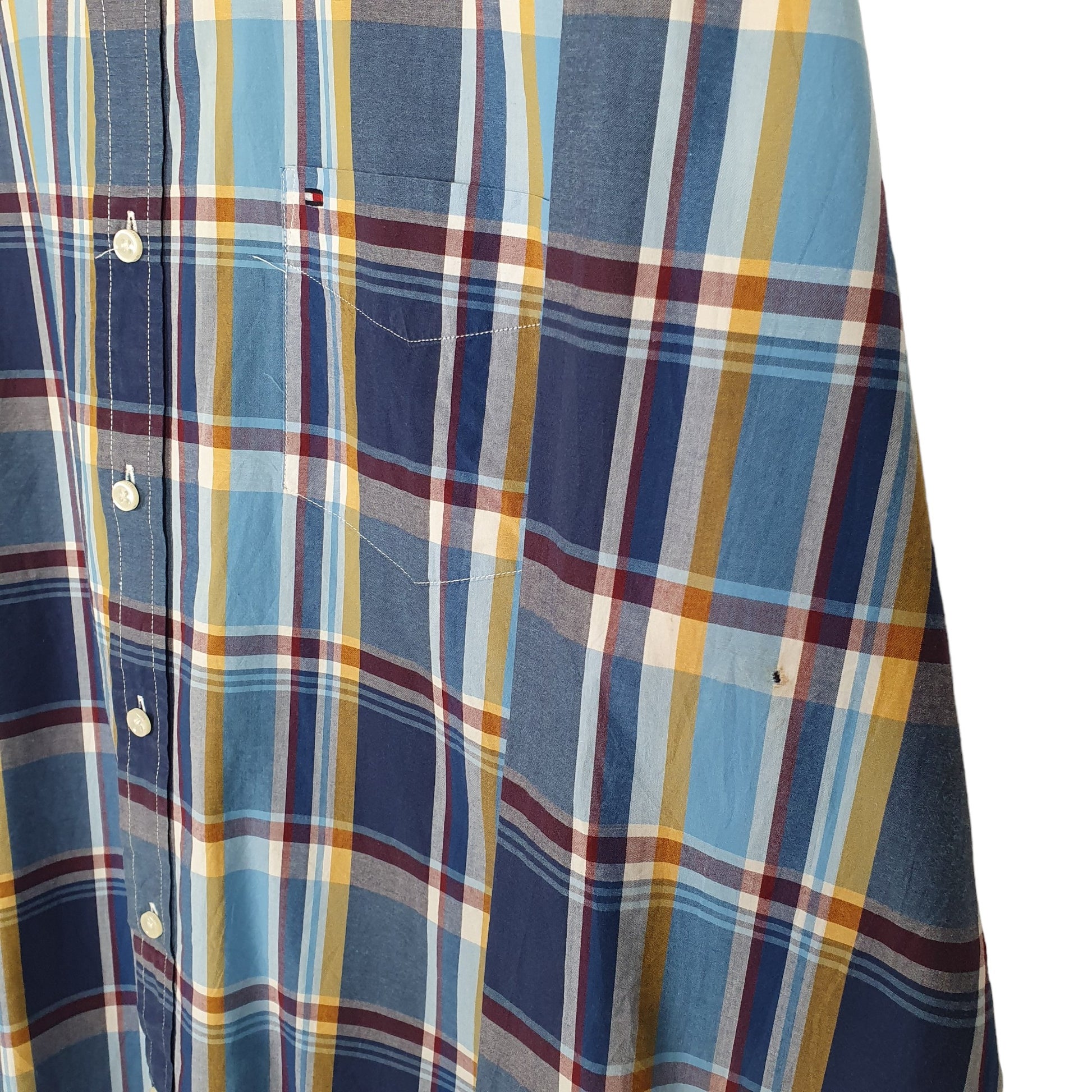 Tommy Hilfiger Long Sleeve Regular Fit Check Shirt Blue