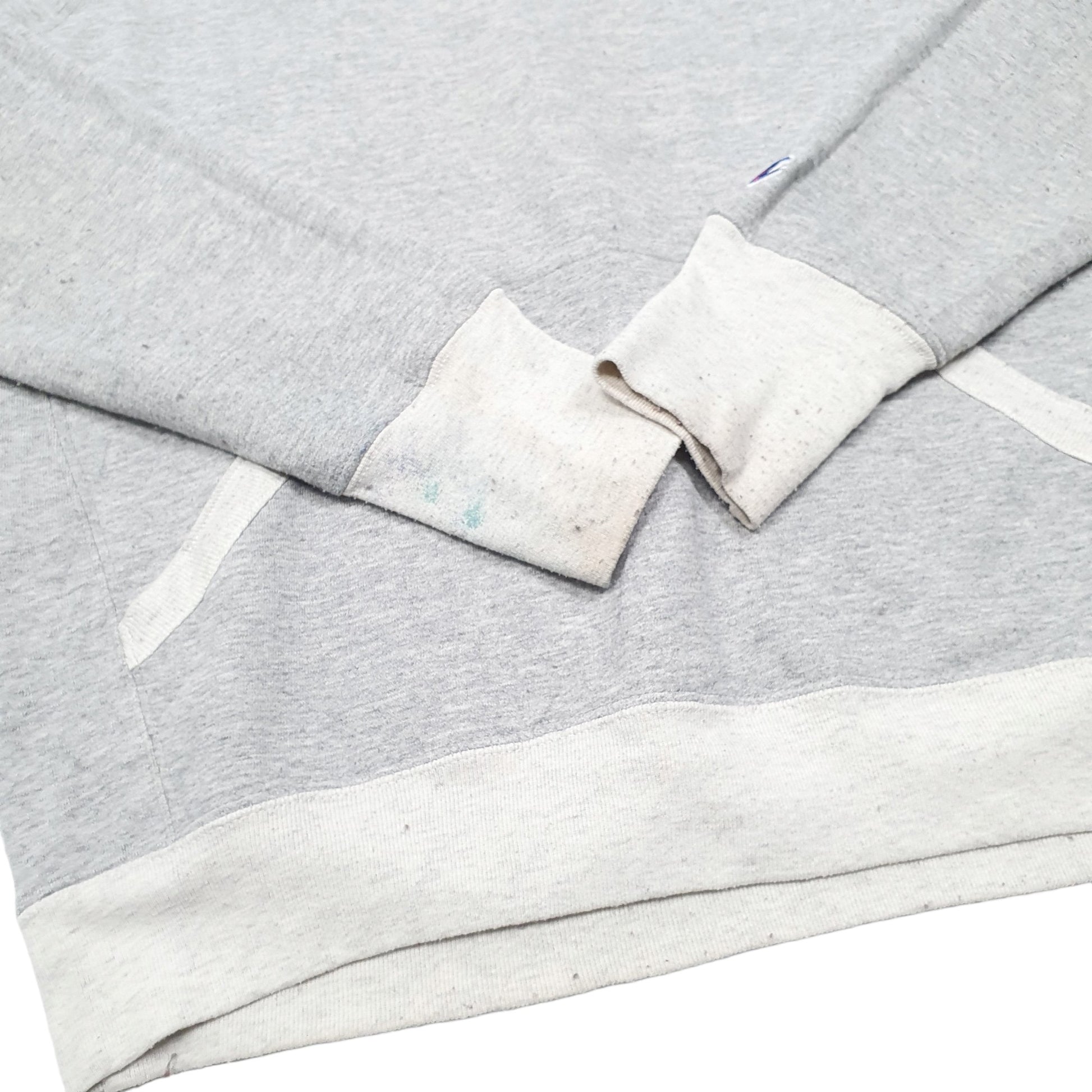 Womens Grey Champion Script Hoodie Jumper