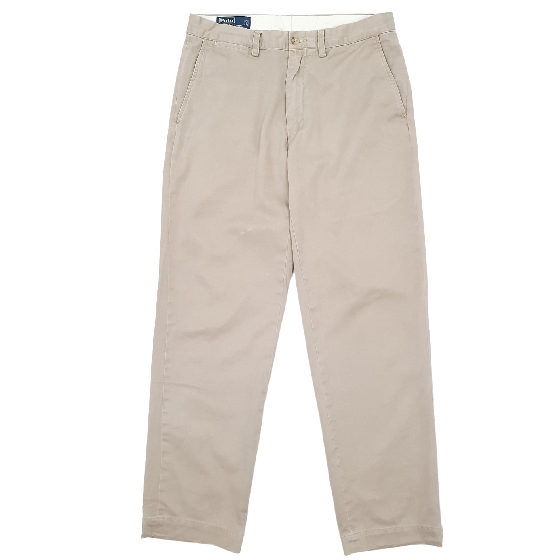 Mens Polo Ralph Lauren Preston Beige Chino Trousers W32 L32 Beige