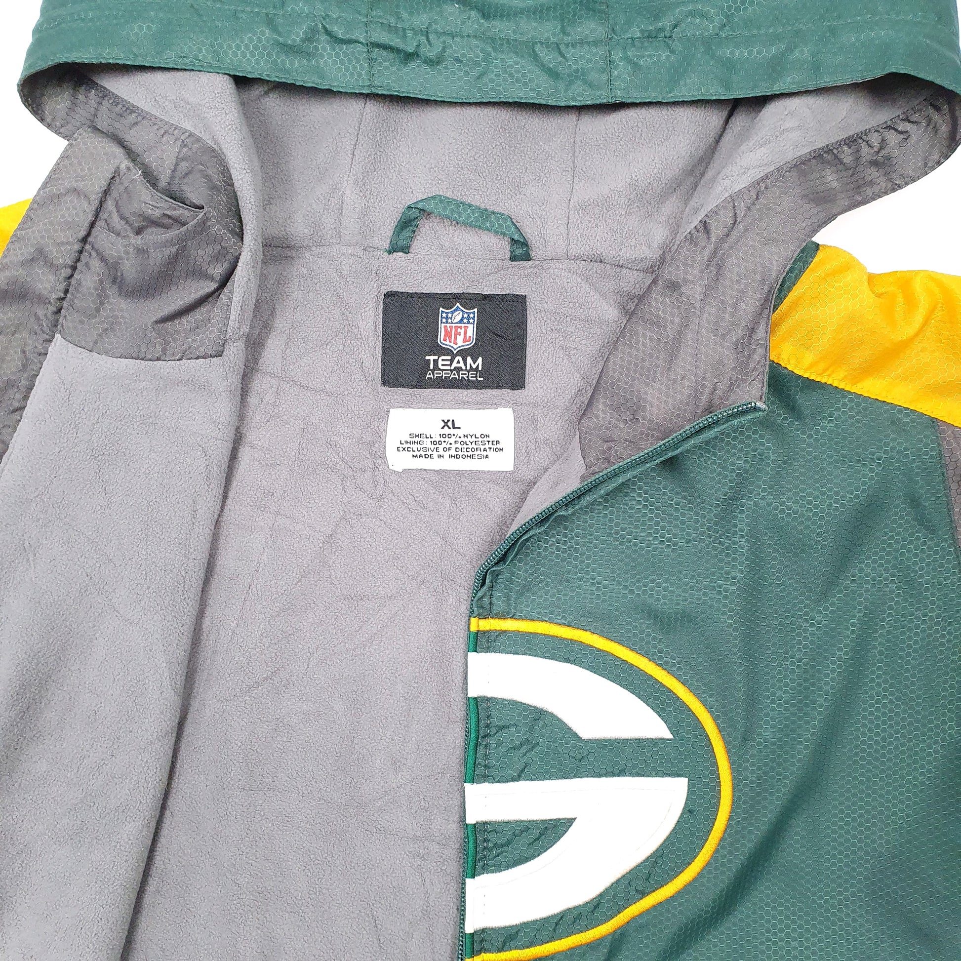 Mens Green NFL Green Bay Packers USA Football Hoodie  Coat