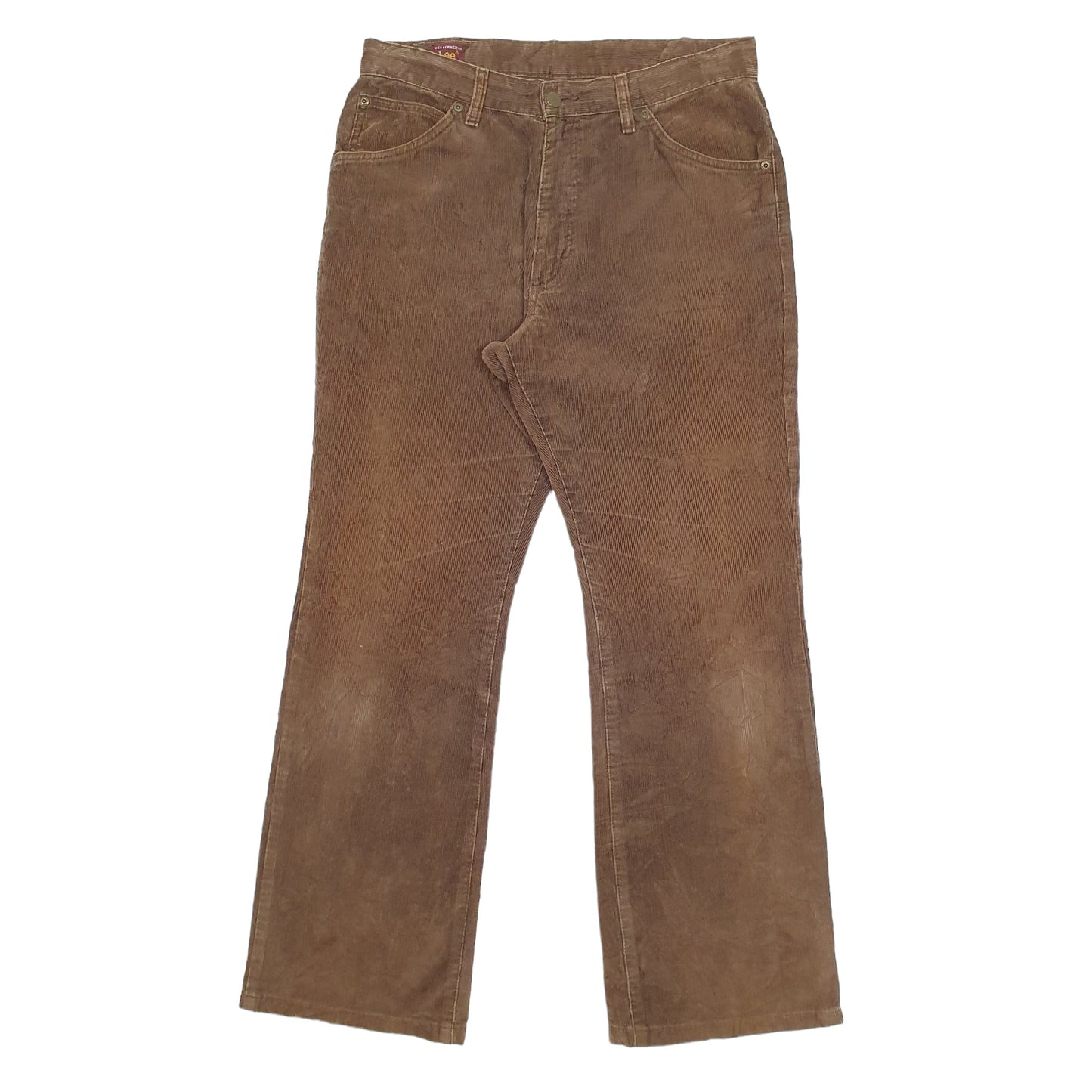 Mens Brown Lee  Corduroy Trousers