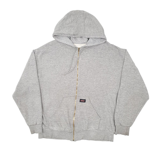 Mens Grey Dickies Hoodie Full Zip Jumper