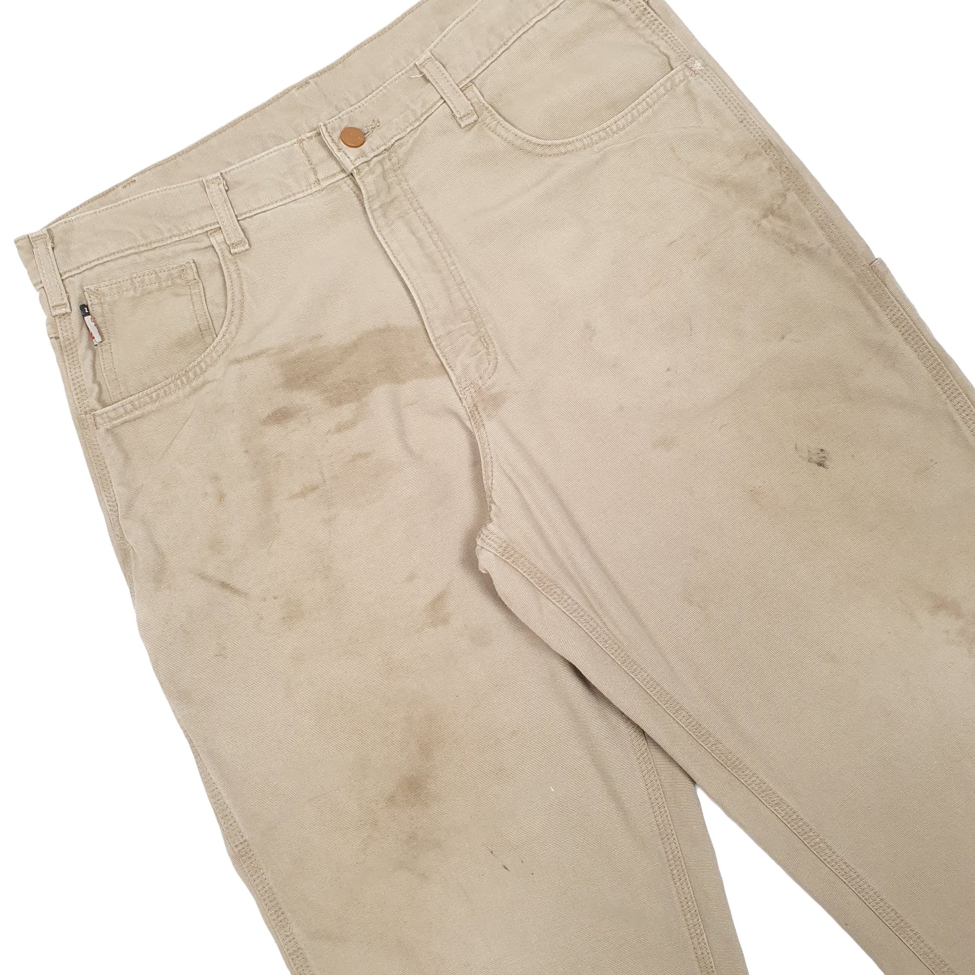 Mens Beige Carhartt  Carpenter Trousers