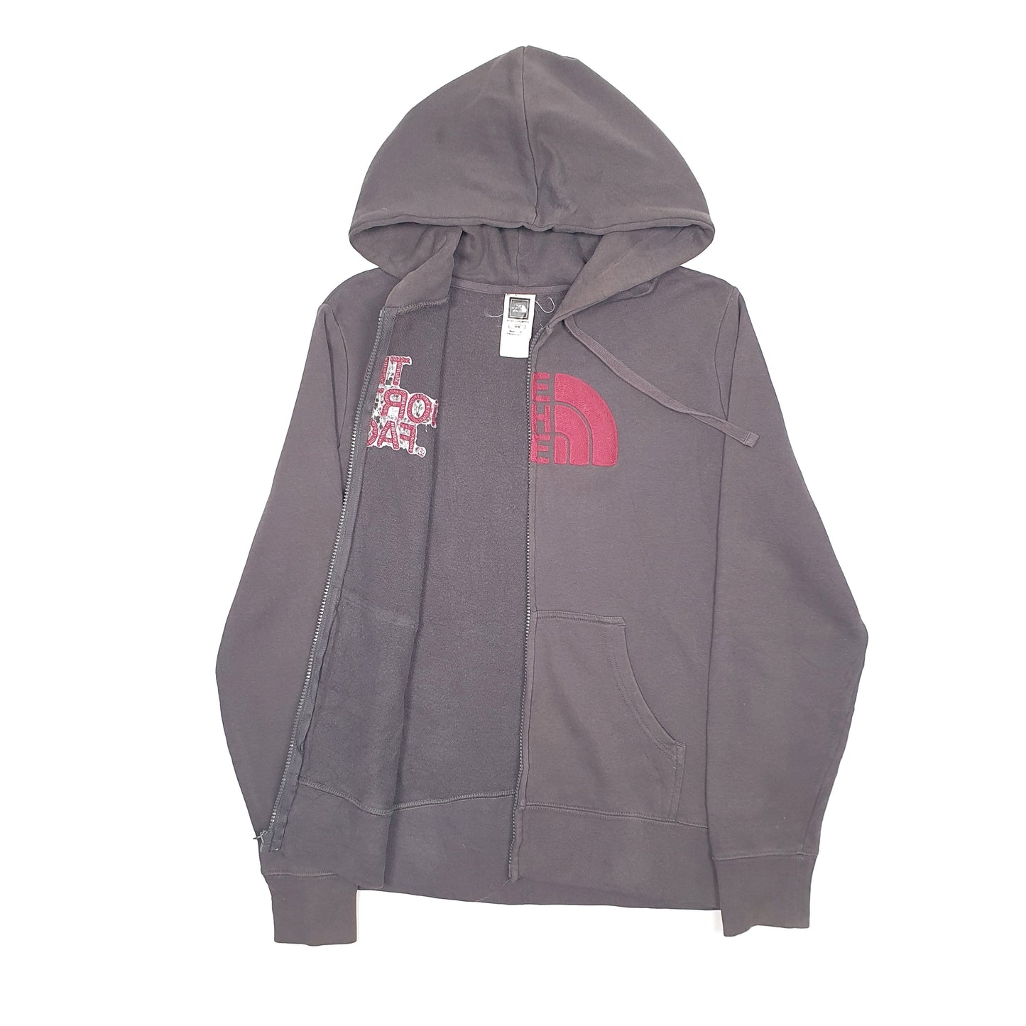 Womens Grey The North Face Hoodie Full Zip Jumper