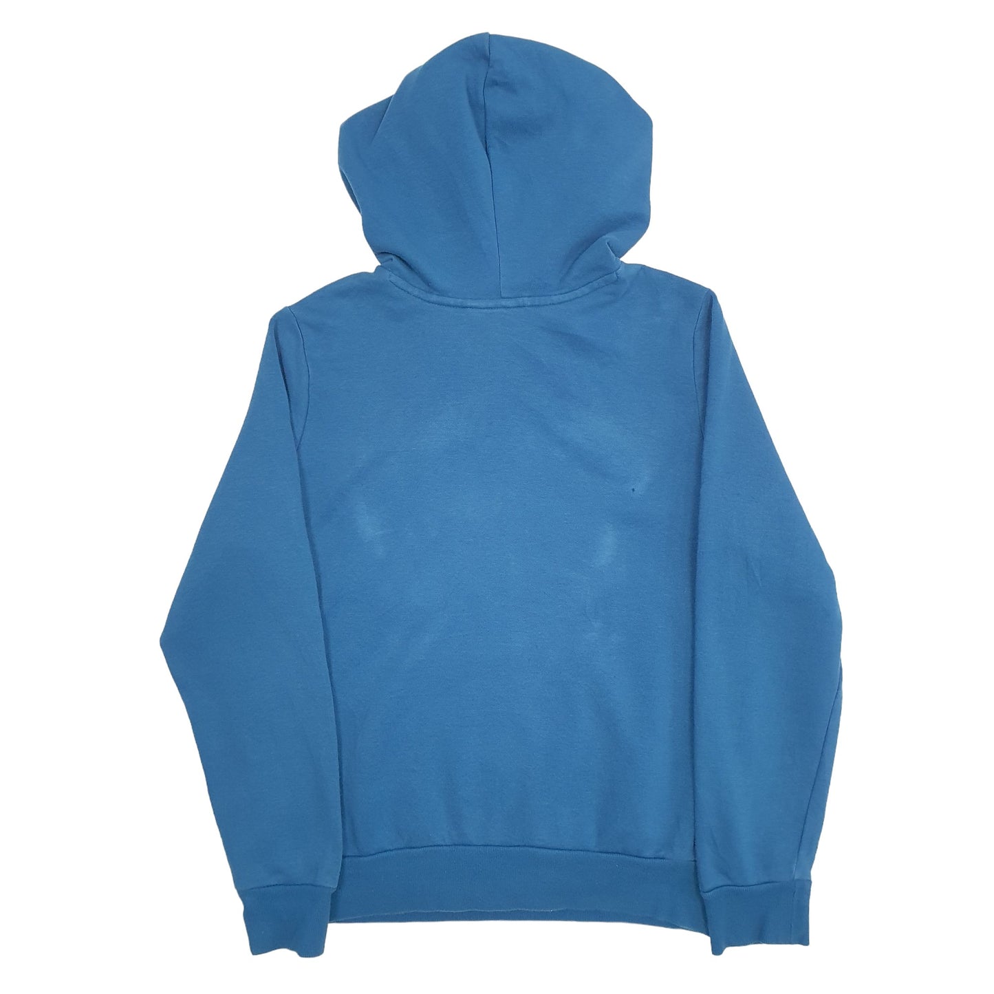 Womens Blue Adidas Spellout Hoodie Jumper