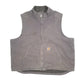 Mens Grey Carhartt Gravel Sherpa Lined Mock Neck Gilet Vest  Coat