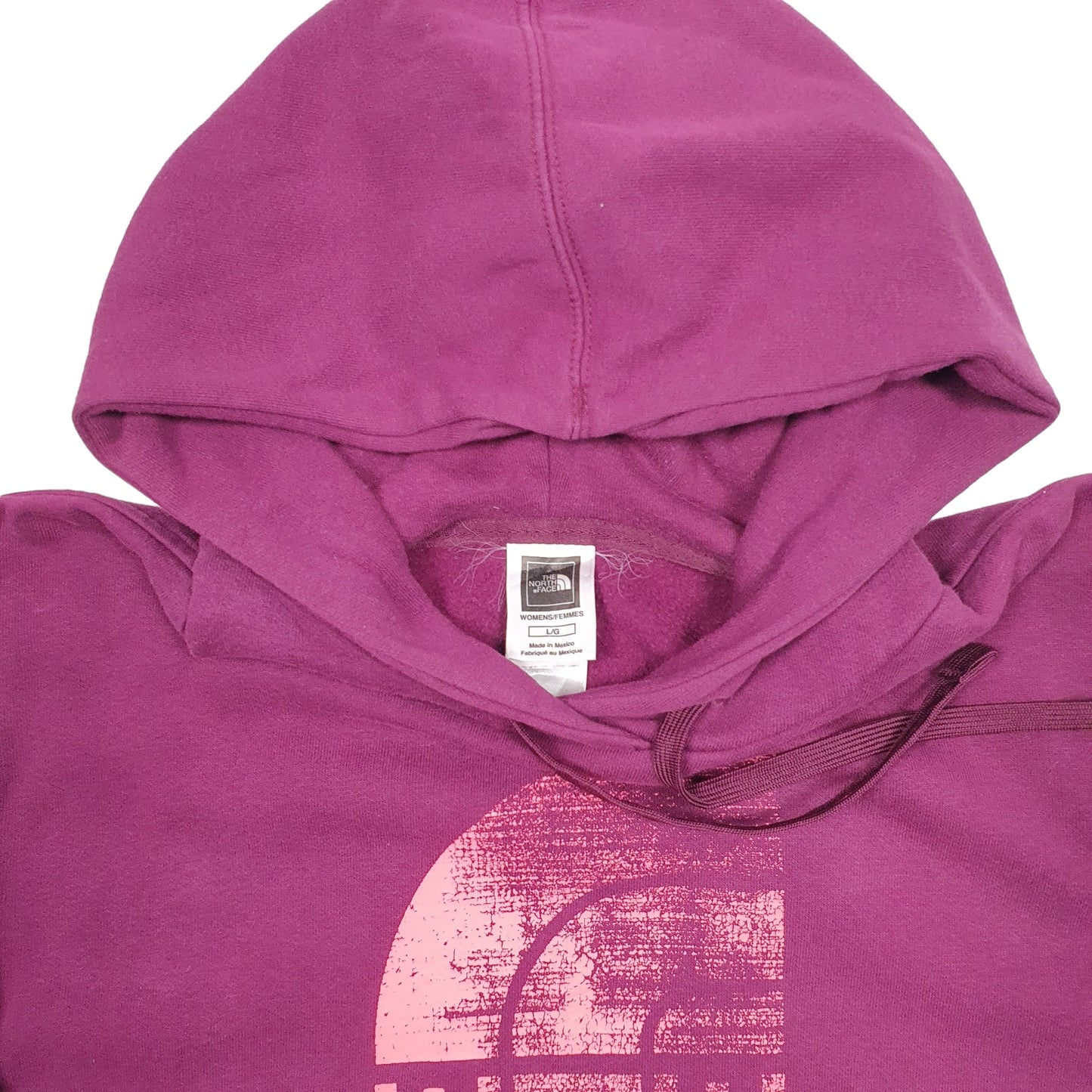 Womens Purple The North Face Spellout Hoodie Jumper