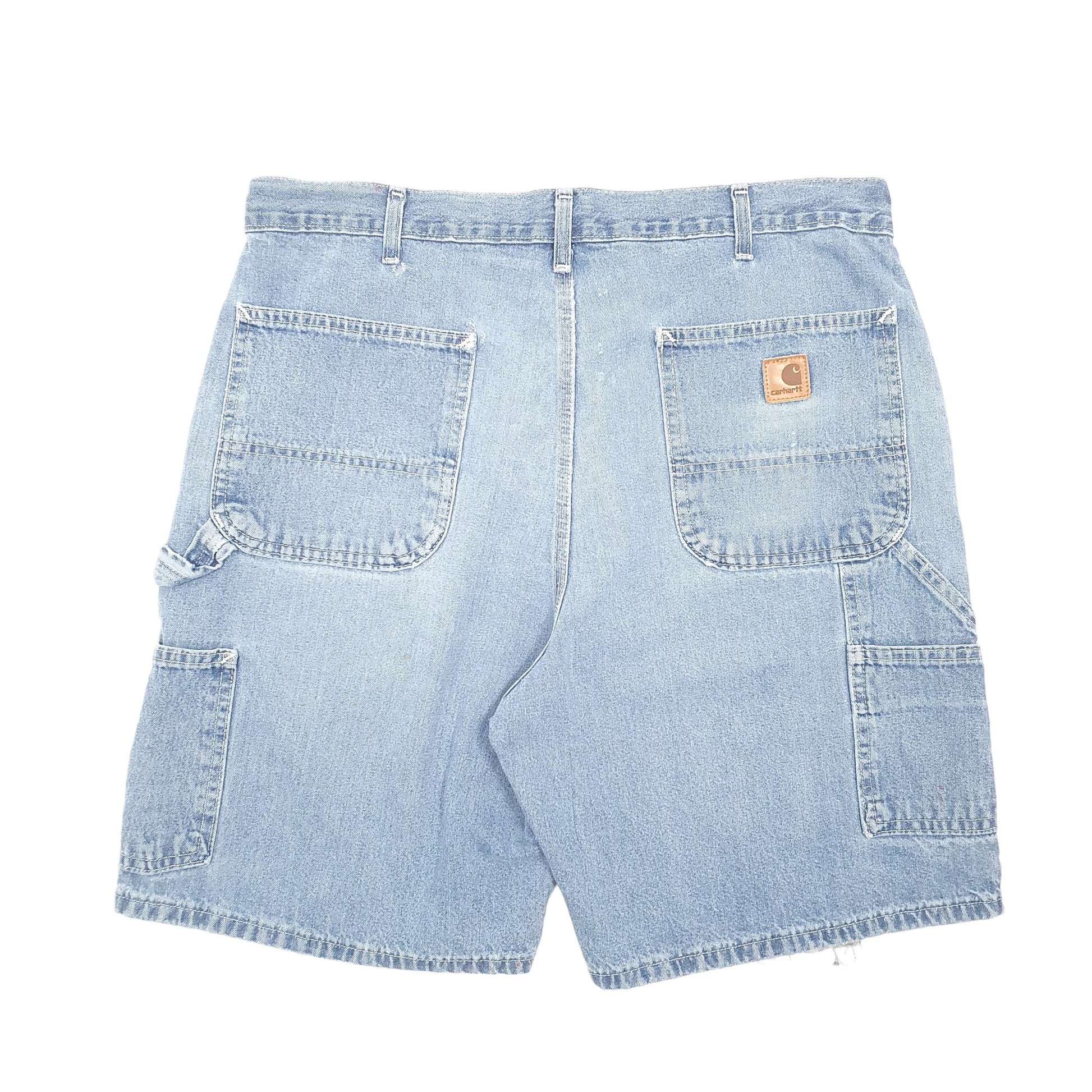 Mens Blue Carhartt Carpenter Workwear Denim Shorts