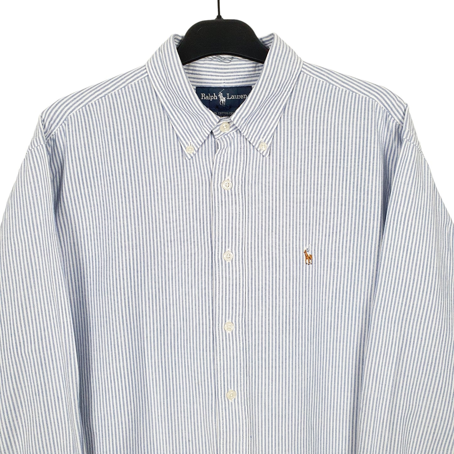 Ralph Lauren Long Sleeve Regular Fit Pinstripe Shirt Blue