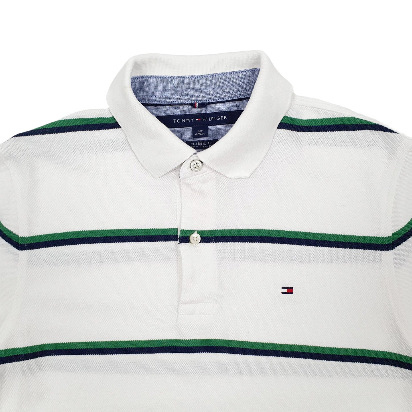 Mens White Tommy Hilfiger  Short Sleeve Polo Shirt