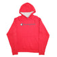 Mens Red Champion Spellout Hoodie Jumper