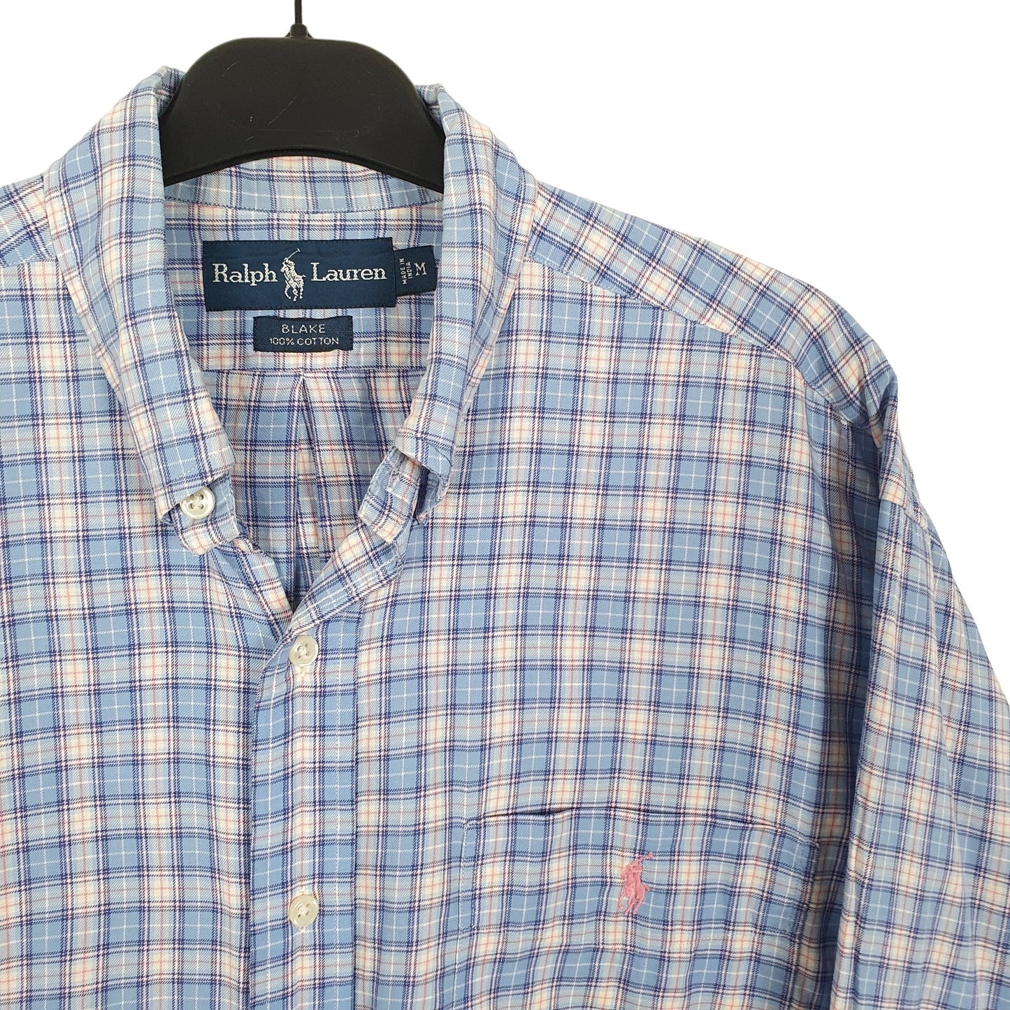 Ralph Lauren Long Sleeve Blake Fit Check Shirt Blue