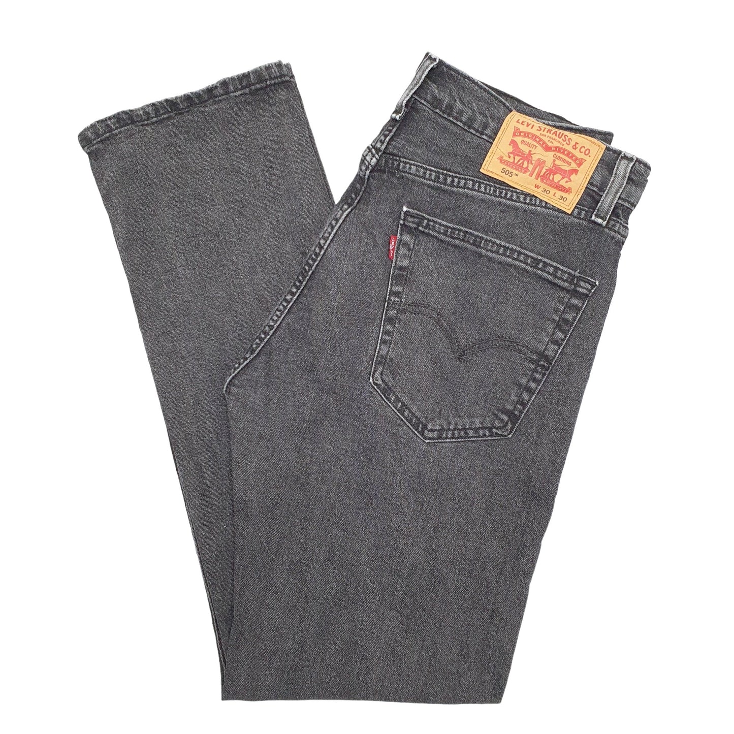 Levis 505 Regular Fit Jeans W30 L30 Black