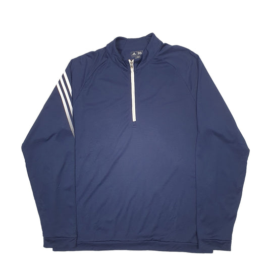 Mens Navy Adidas Silver Springs Ryder Cup Golf Quarter Zip Jumper