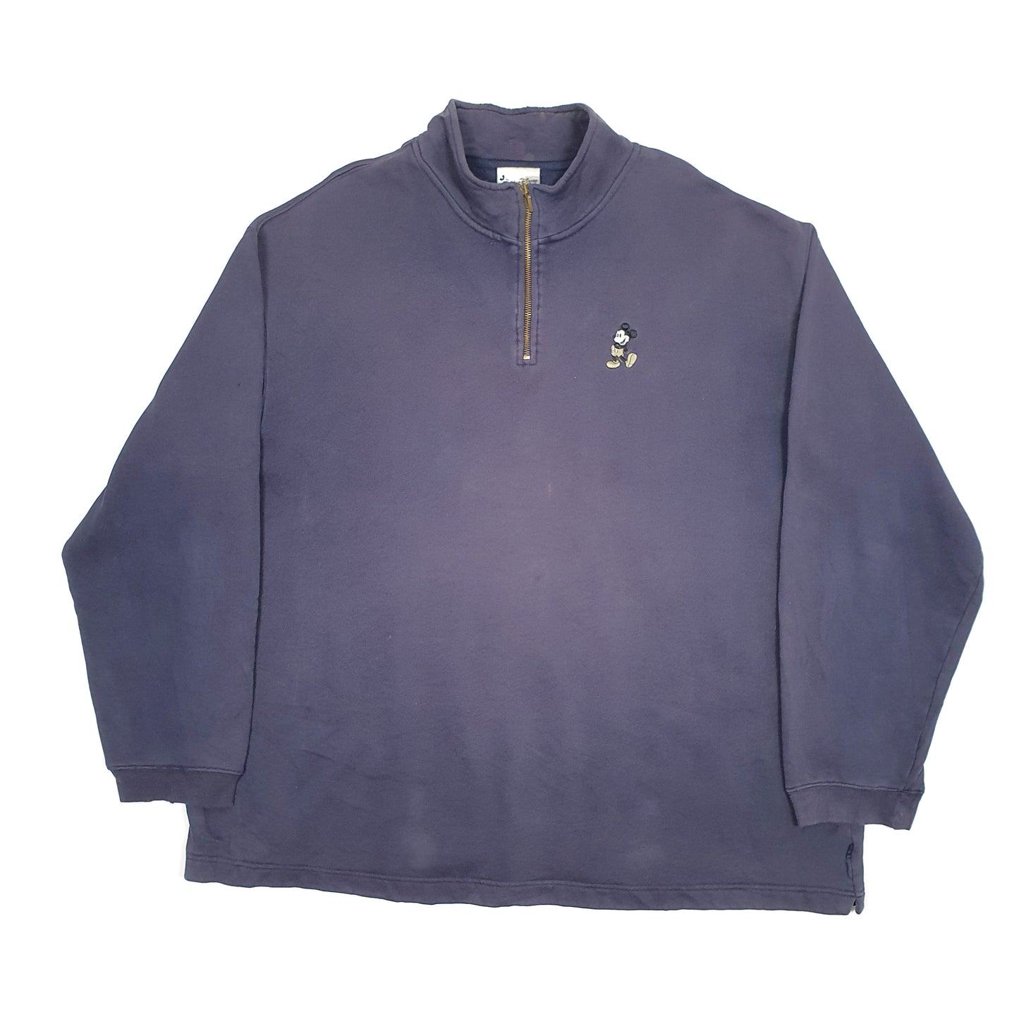 Mens Navy Disney World Mickey Quarter Zip Jumper