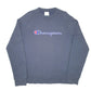 Womens Navy Champion Script Spellout Crewneck Jumper