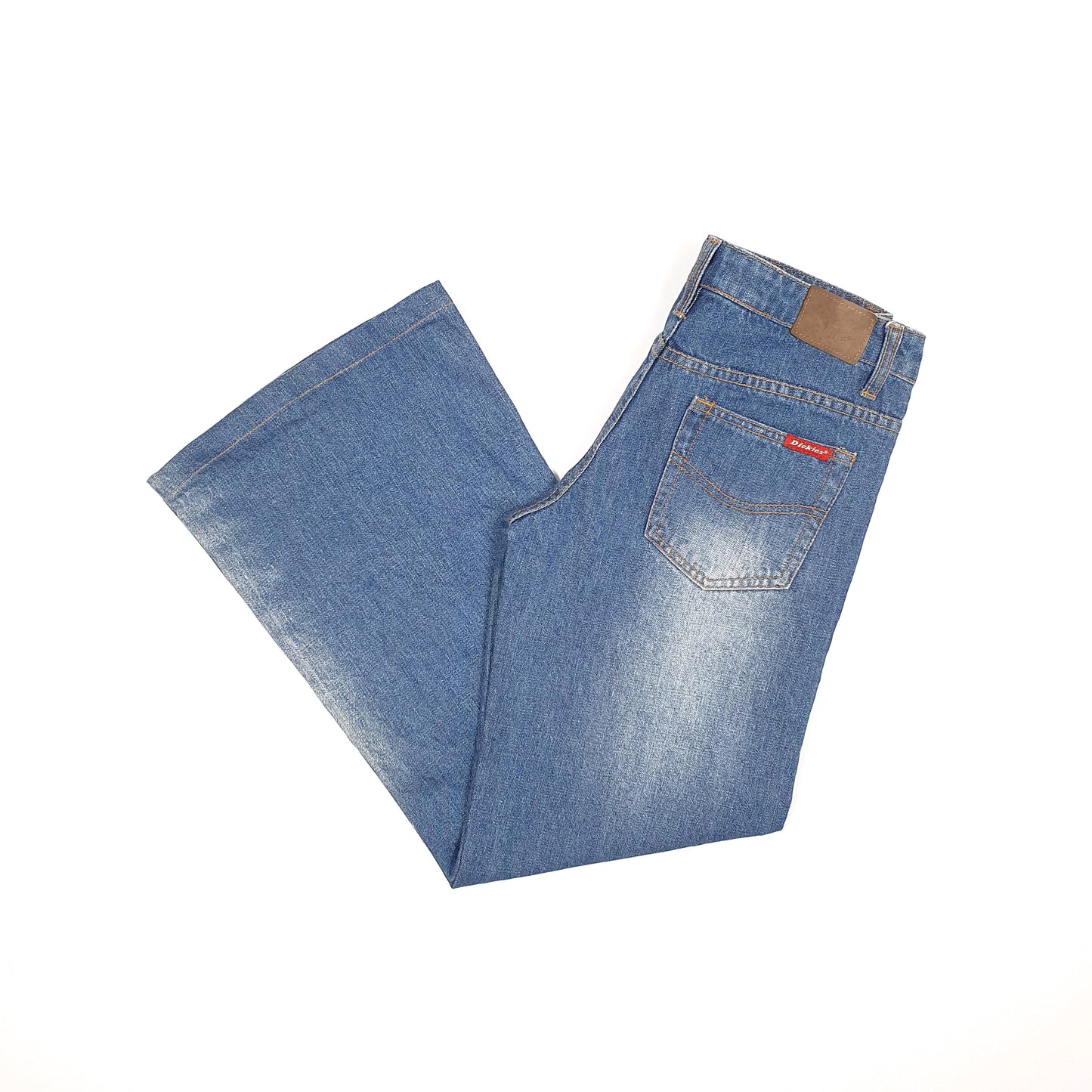 Dickies Casual Flared Fit Jeans UK12 Blue