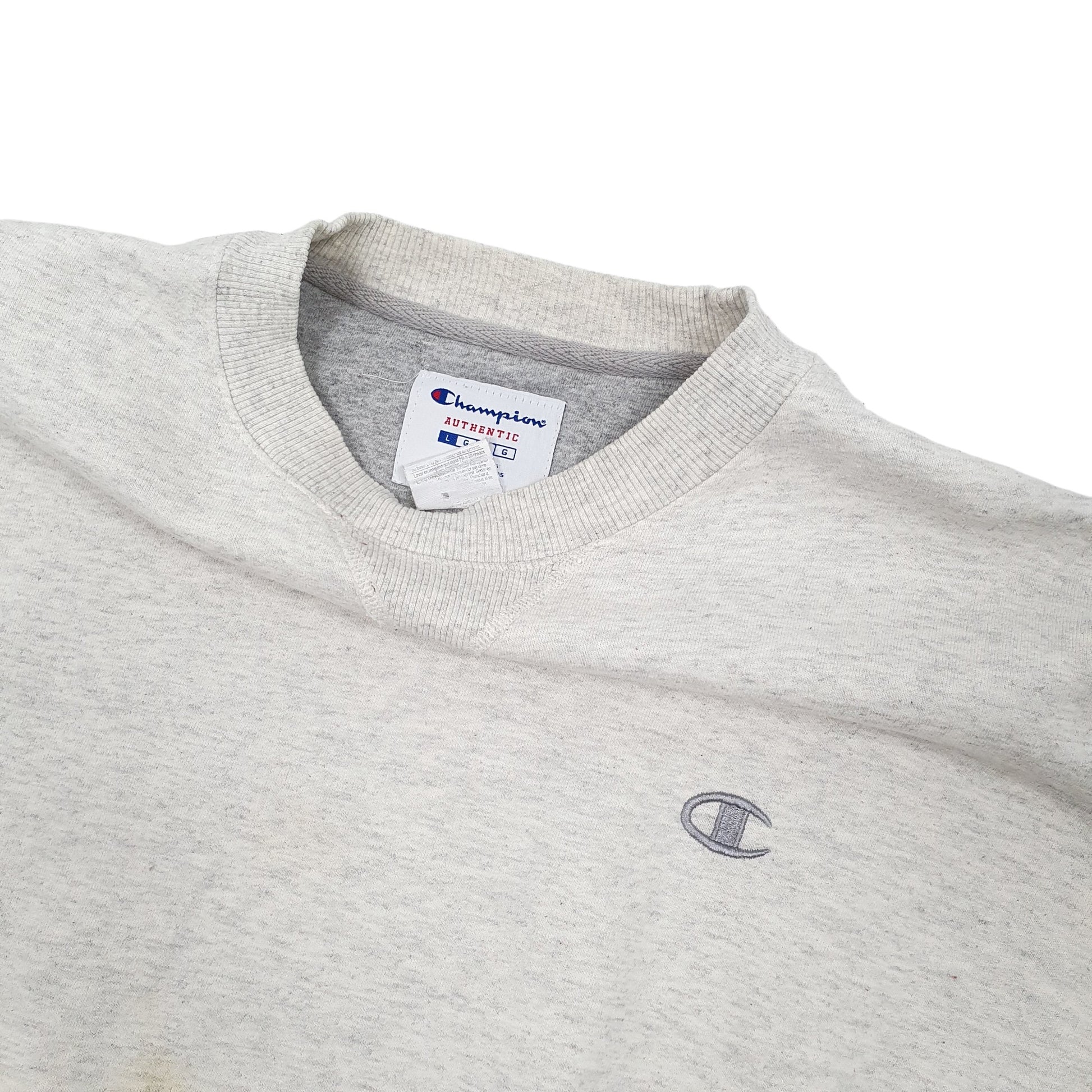 Mens Grey Champion  Crewneck Jumper