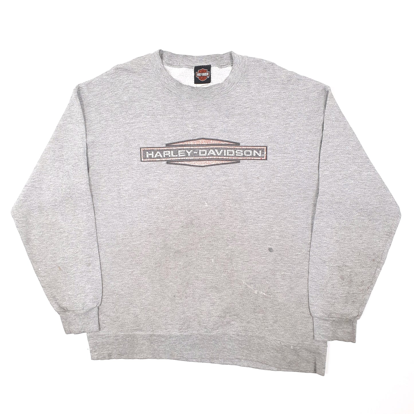 Mens Grey Harley Davidson Motorcycles Crewneck Jumper
