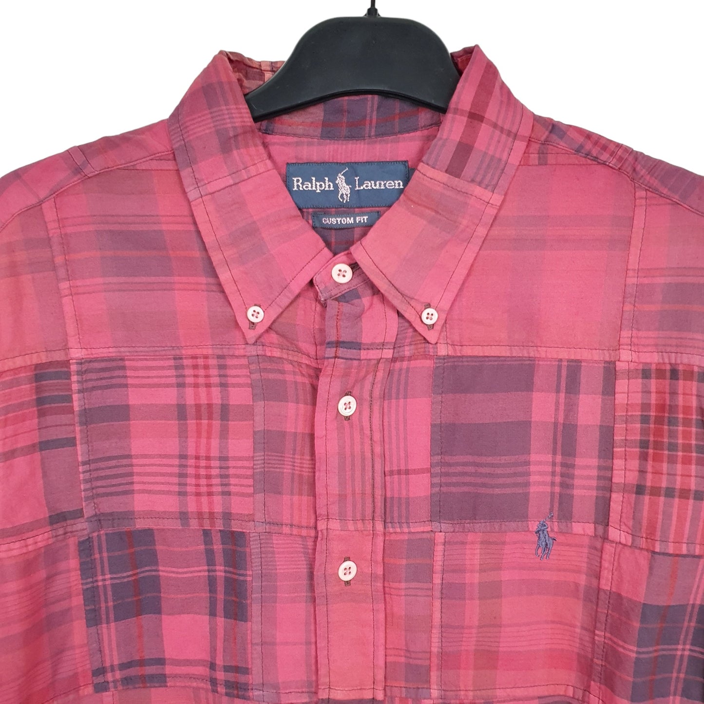 Ralph Lauren Short Sleeve Custom Fit Check Shirt Red