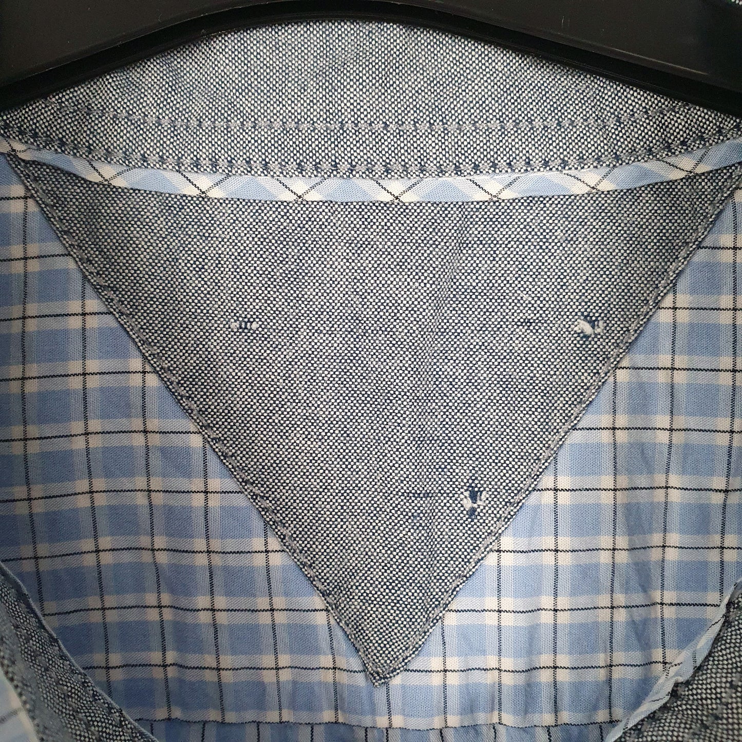 Tommy Hilfiger Short Sleeve Regular Fit Check Shirt Blue