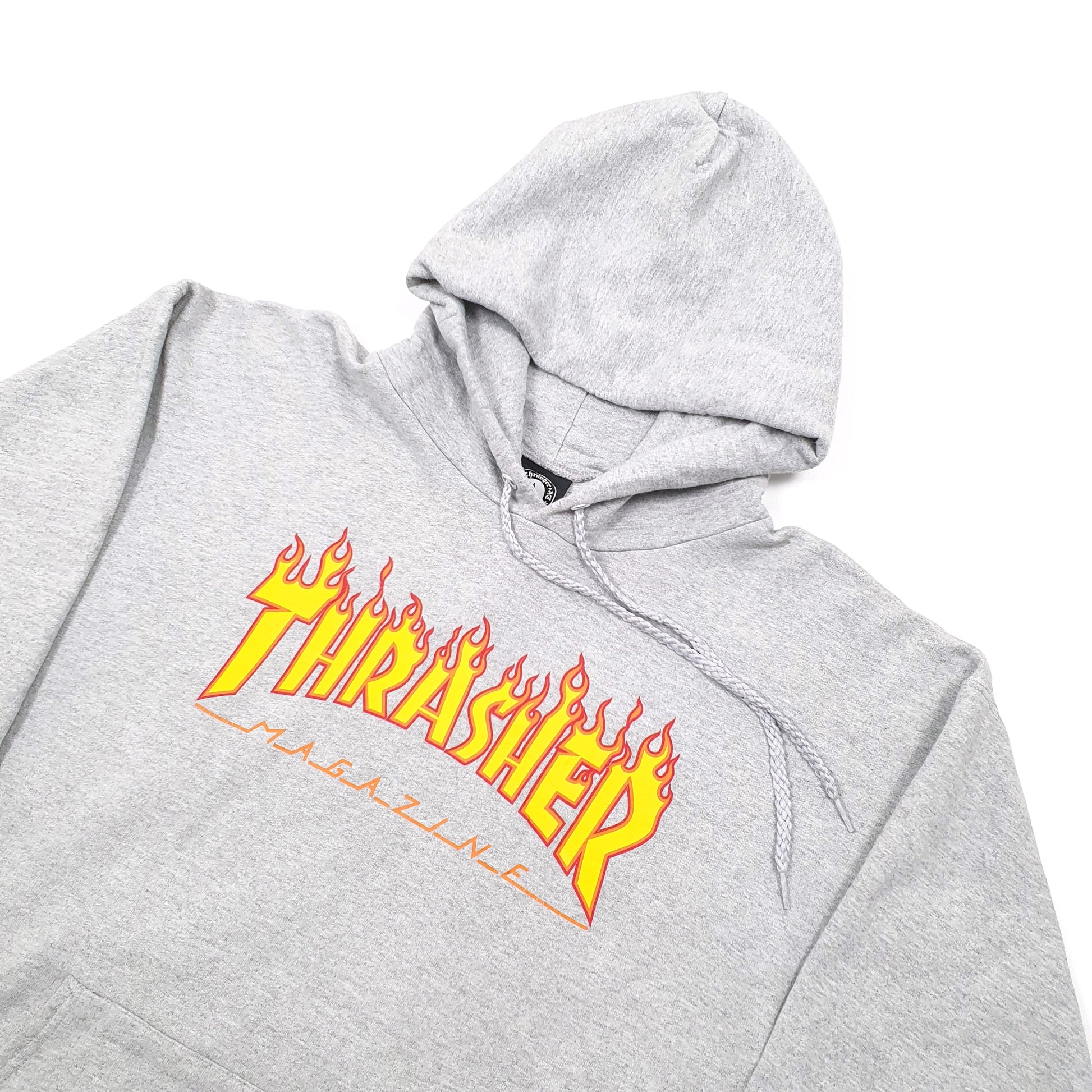 Thrasher Spellout Hoodie M Grey