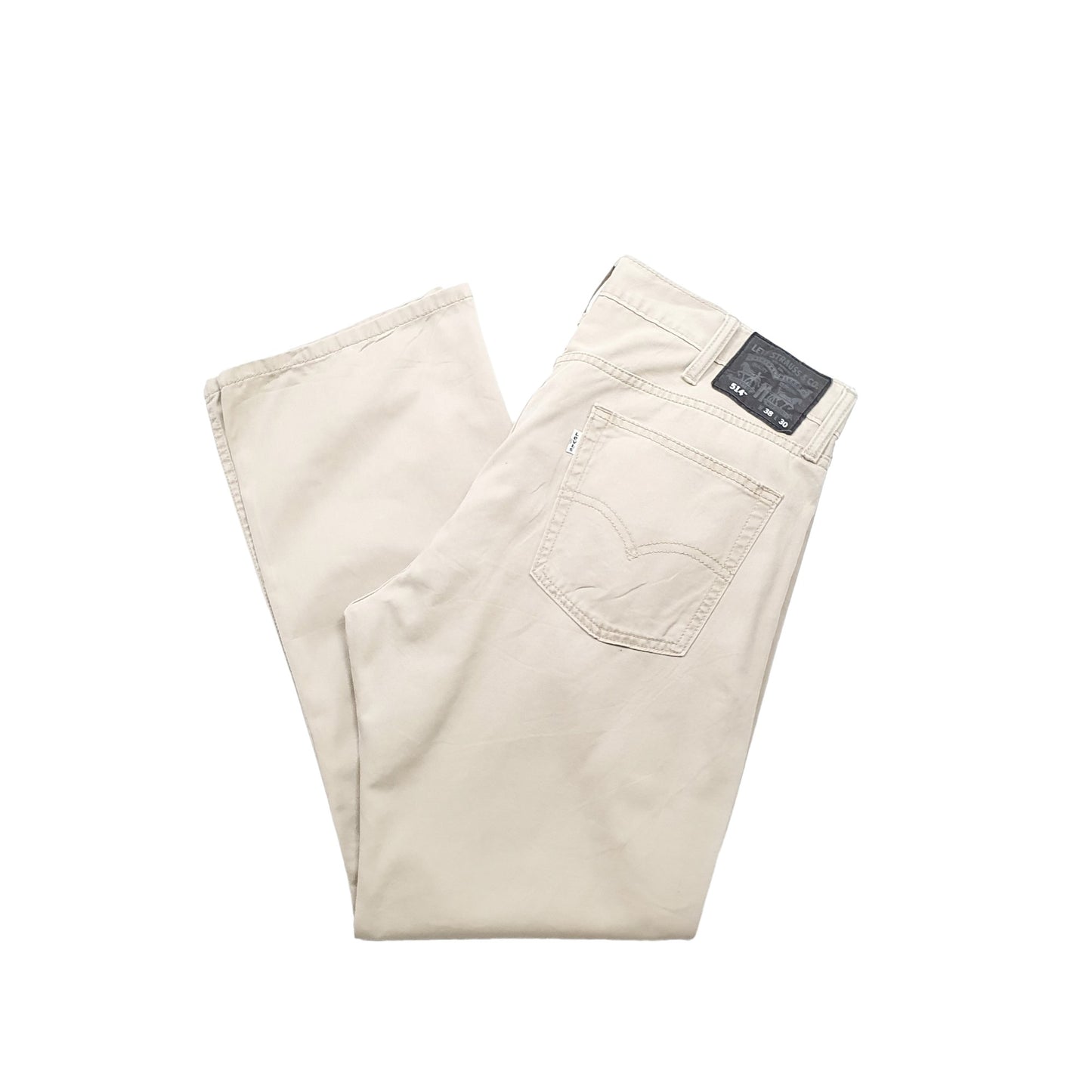 Levis 514 Straight Fit Jeans W38 L30 Beige