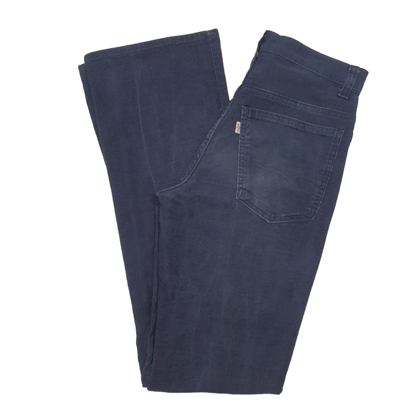 Mens Navy Levis Vintage White Tab Talon 42 Flares Corduroy Trousers