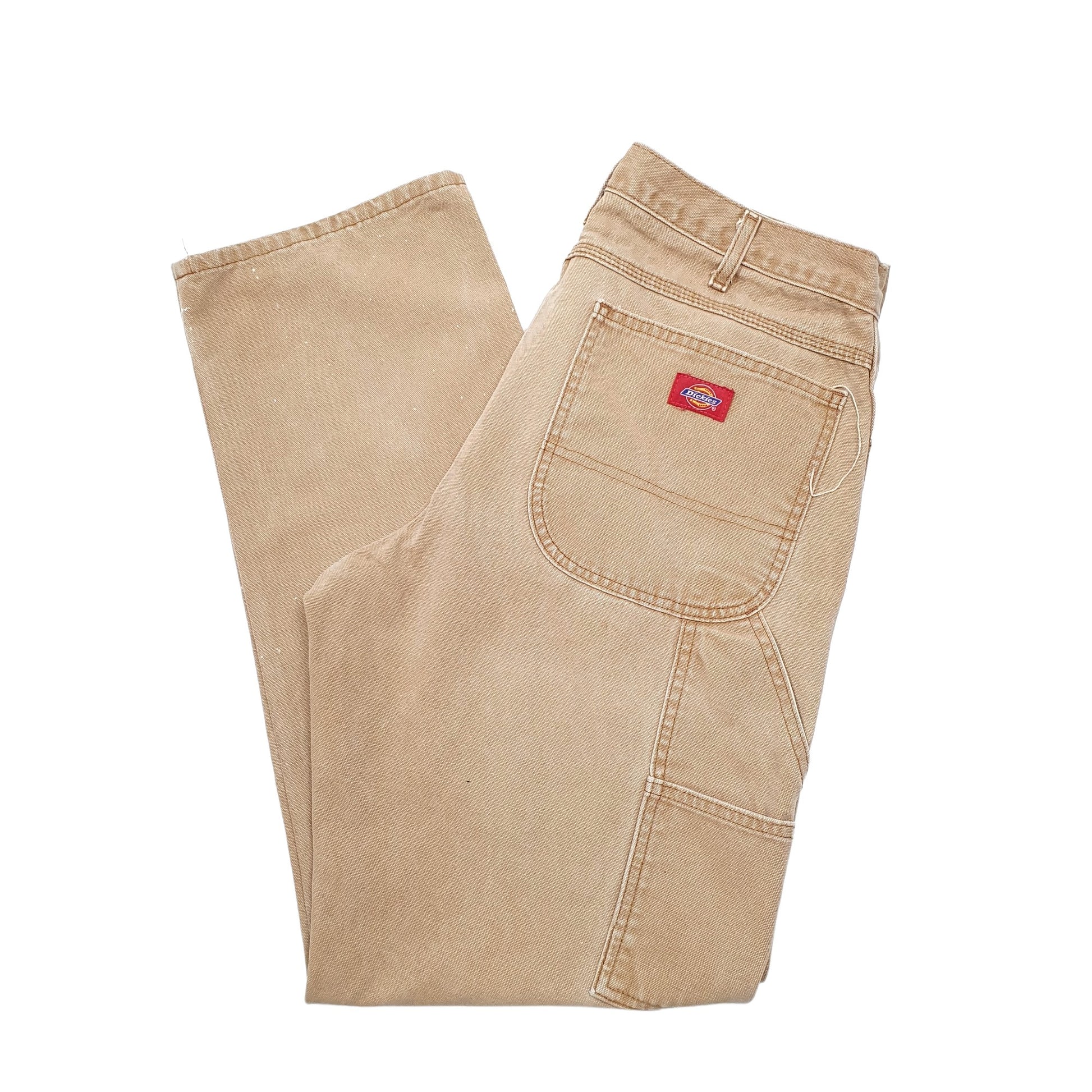 Mens Beige Dickies  Carpenter Trousers