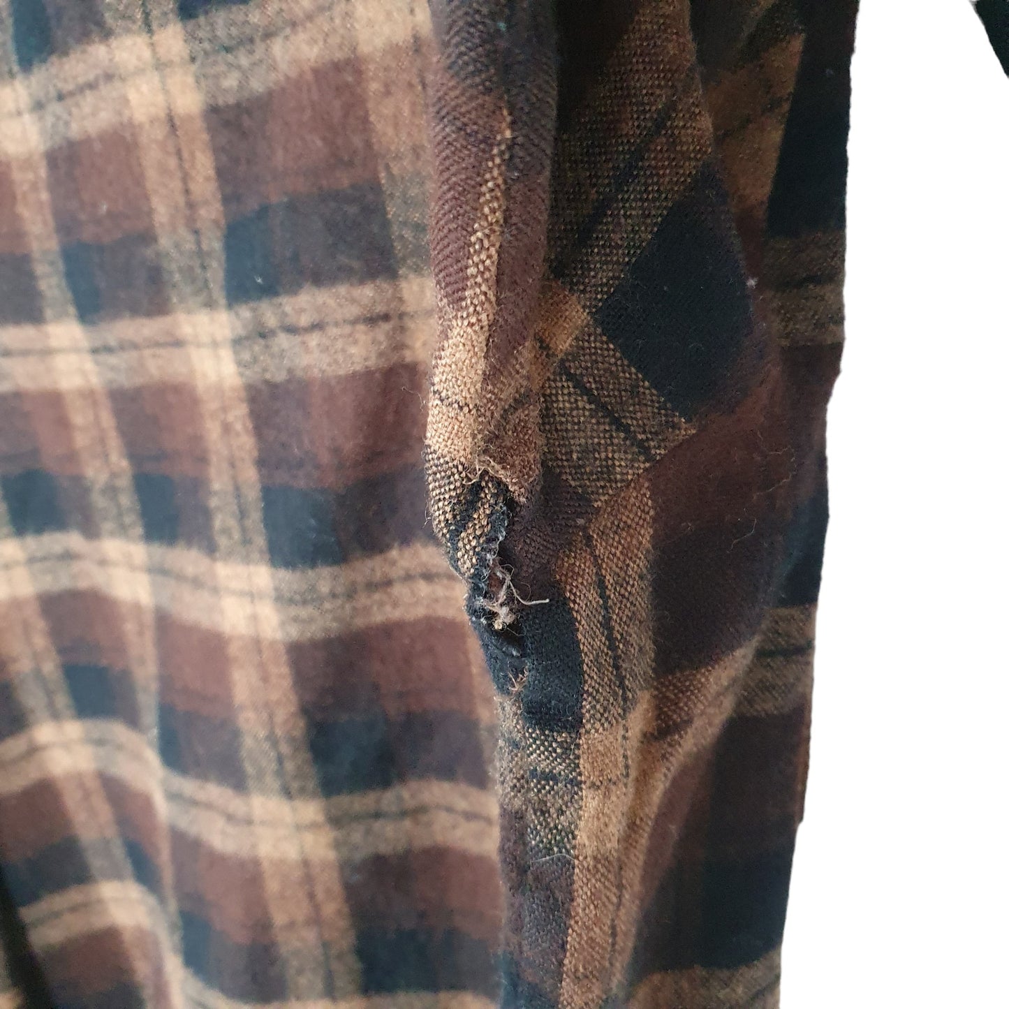 Woolo The West Long Sleeve Regular Fit Check Flannel Shirt Shacket Brown
