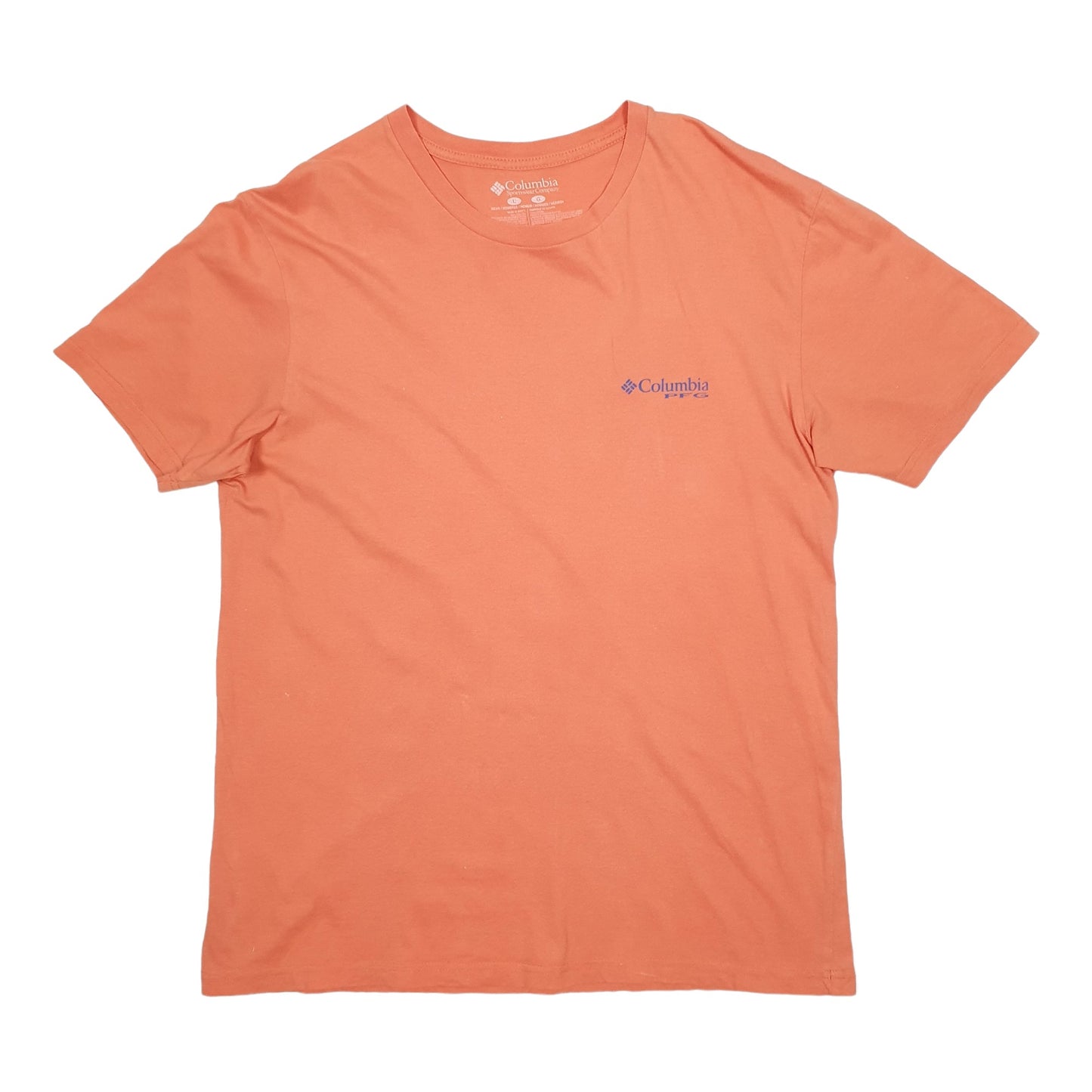 Mens Orange Columbia Sportswear Performance Fishing Gear PFG Short Sleeve T Shirt