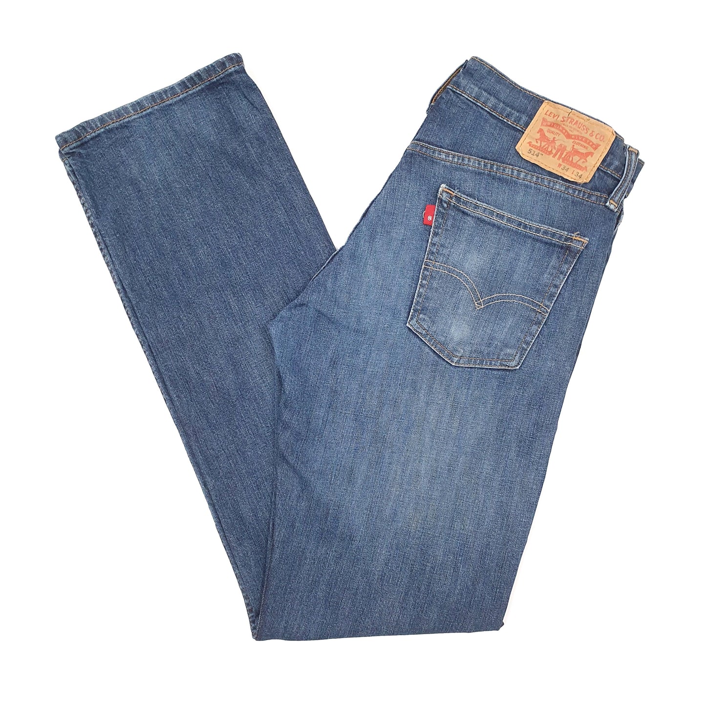 Levis 514 Straight Fit Jeans W34 L34 Blue