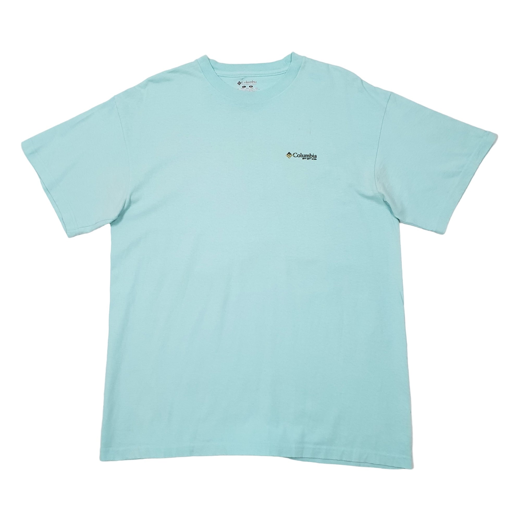 Mens Turquoise Columbia Sportswear Performance Fishing Gear PFG Short Sleeve T Shirt