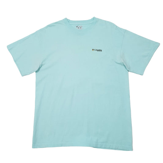 Mens Turquoise Columbia Sportswear Performance Fishing Gear PFG Short Sleeve T Shirt