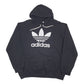 Mens Black Adidas Spellout Hoodie Jumper