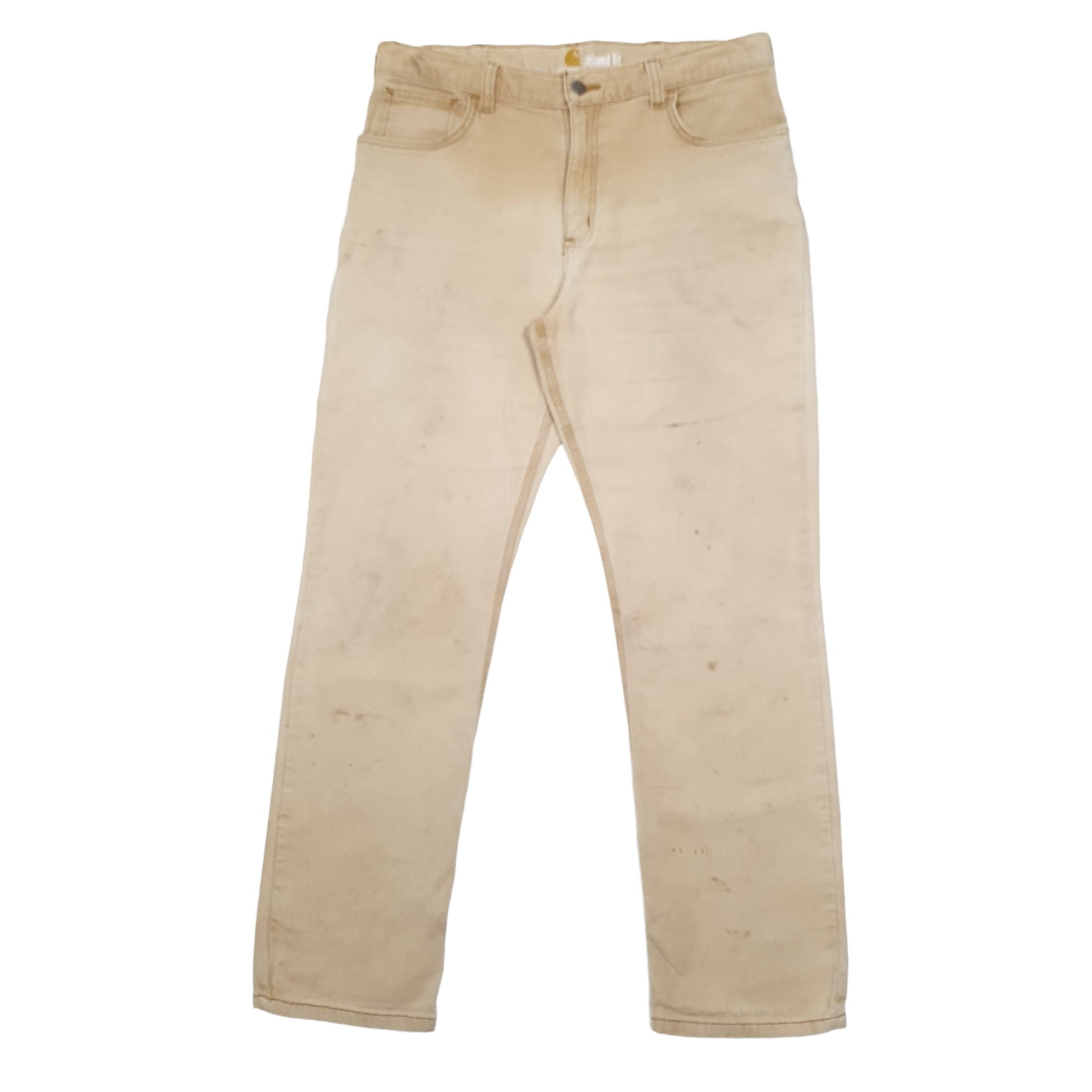 Mens Beige Carhartt  Carpenter Trousers