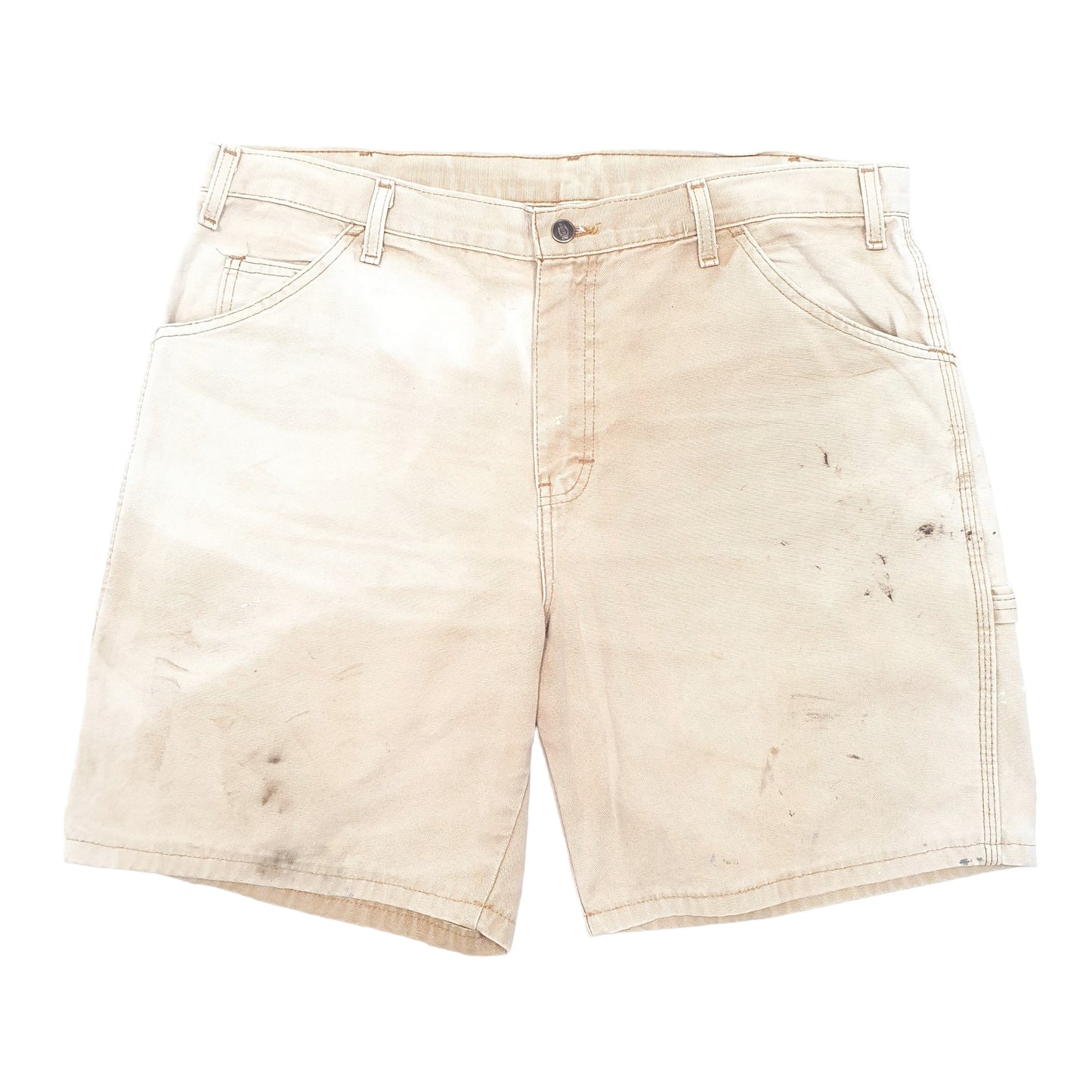 Mens Beige Dickies Carpenter Work Wear Cargo Shorts