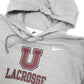 Mens Grey Nike USA College Lacrosse Hoodie Jumper