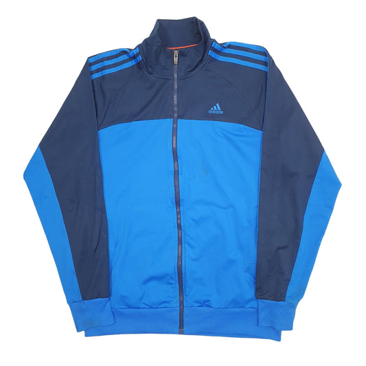 Mens Blue Adidas Tracktop Full Zip Jumper