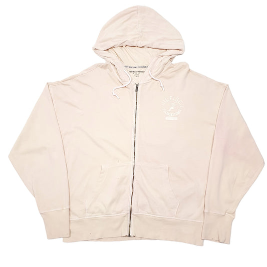 Womens Peach Tommy Hilfiger Sport Track Hoodie Crewneck Jumper