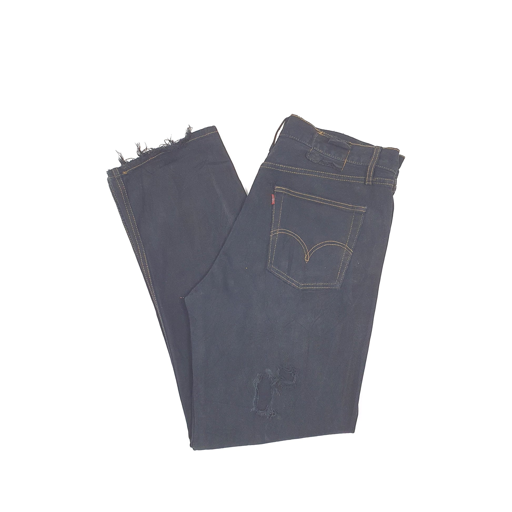 Levis 501 Regular Fit Repair Needed Jeans W36 L30 Black